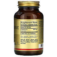 L-метіонін (L-Methionine) Solgar, 500 мг90 рослинних капсул, фото 3