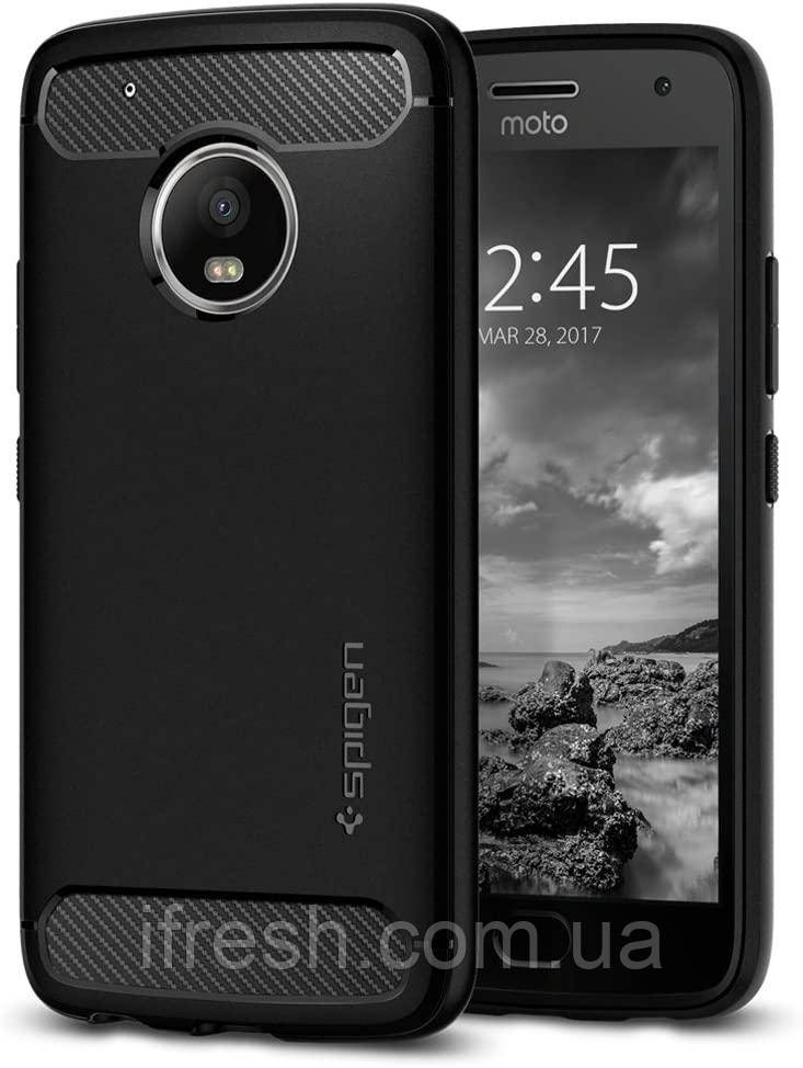 Чохол Spigen для Moto G5 Plus Rugged Armor, Black (M09CS21502), фото 1