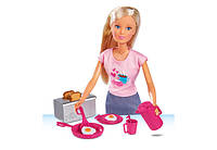 Кукла Simba Toys Штеффи «Готовим завтрак» с тостером и набором посуды 5733461