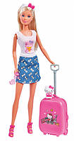 Лялька Штеффі Sіmba Toys Hello Kitty Весела подорож з аксесуарами 29 см 9283012