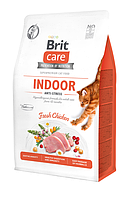 Brit Care Cat GF Indoor Anti-stress Корм для котів, що живуть у приміщенні з куркою 0.400 кг