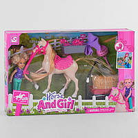 Кукла с лошадкой в коробке для девочки с аксессуарами