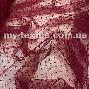 Сітка флок оксамит 3 мм Червоний