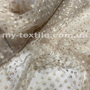 Сітка флок оксамит 1см Бежевий