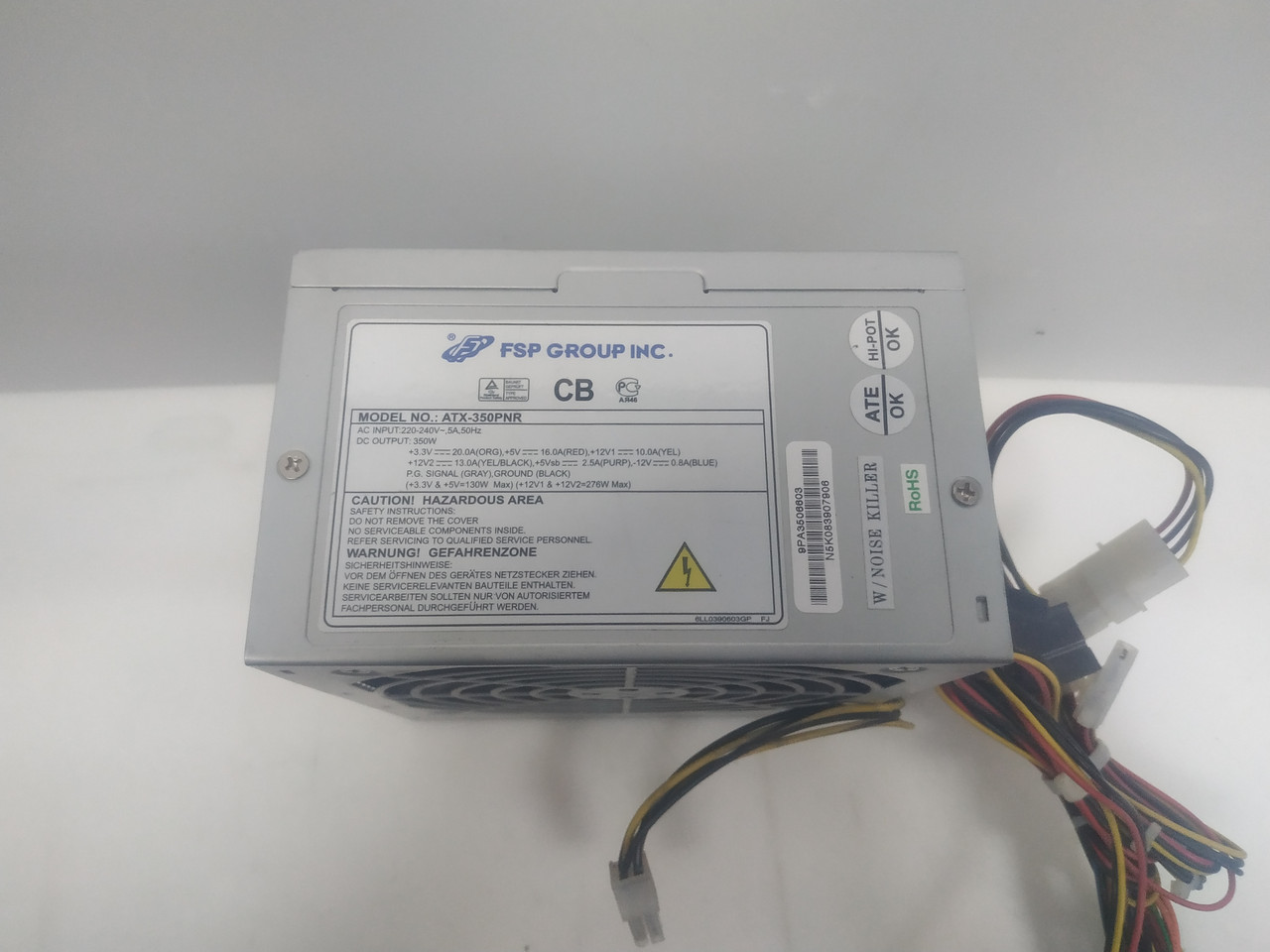 Якісний блок живлення 400 Вт FSP ATX-400PNR, тихий кулер 120 мм, фото 1