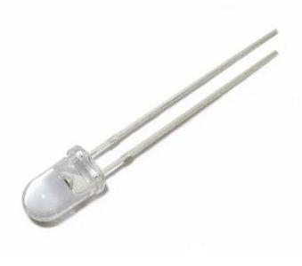 5mm світлодіод фіолетовий 3.0-3.8В 395-400нм, 2000мКд