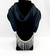 Жіночий шарф трикотажний Прикраса снуд 150х50см Чорні стріли