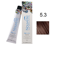 Фарба для волосся Nouvelle Hair Color 5.3 світло-золотистий, коричневий 100 мл, фото 1