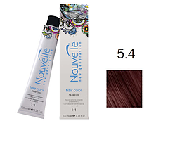 Фарба для волосся Nouvelle Hair Color 5.4 світлий мідно-каштановий 100 мл, фото 1