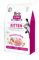 Brit Care Cat GF Kitten HGrowth & Development Корм для кошенят з куркою й індичкою 0.400 кг