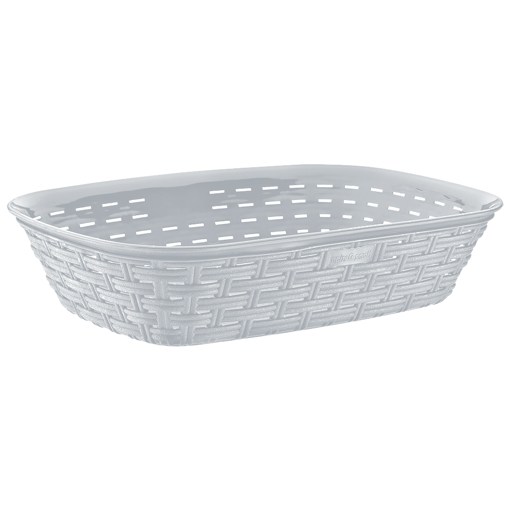 Хлібний кошик під ротанг сірий, фото 1