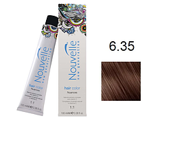 Фарба для волосся Nouvelle Hair Color 6.35 варені каштани в цукрі 100 мл, фото 1