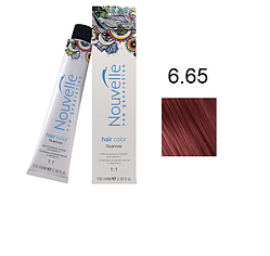 Фарба для волосся Nouvelle Hair Color 6.65 червоний пунцовий 100 мл, фото 1