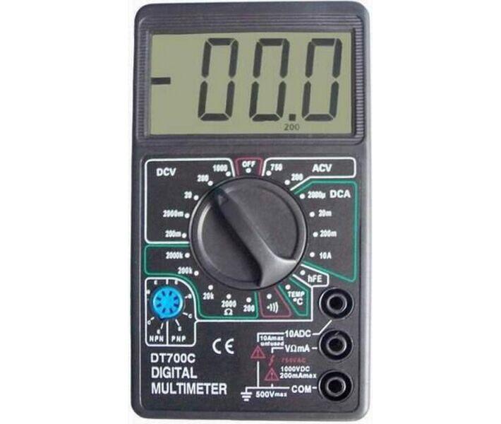 Мультиметр цифровий DT700C з термопарою і прозвонкой, великі цифри на екрані, фото 1