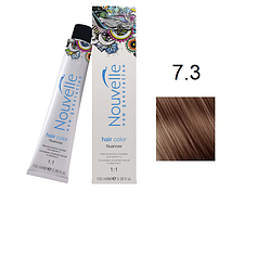 Фарба для волосся Nouvelle Hair Color 7.3 середньо-золотистий русявий 100 мл, фото 1