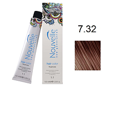 Фарба для волосся Nouvelle Hair Color 7.32 кориця 100 мл, фото 1