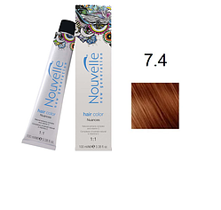 Фарба для волосся Nouvelle Hair Color 7.4 мідно-русявий 100 мл, фото 1