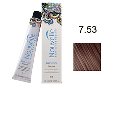 Фарба для волосся Nouvelle Hair Color 7.53 каштан 100 мл, фото 1