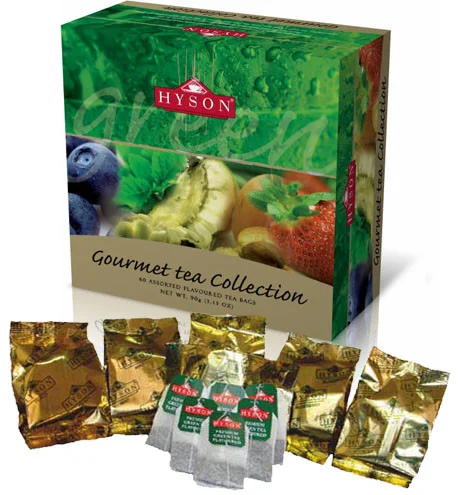 ЗЕЛЕНИЙ ЧАЙ ХАЙСОН GOURMET TEA COLLECTION C ФРУКТОВИМИ СМАКУ ПАКЕТИКАХ 60*1,5 Г