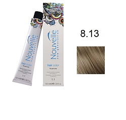 Фарба для волосся Nouvelle Hair Color 8.13 світло-попелястий золотисто-русявий 100 мл, фото 1