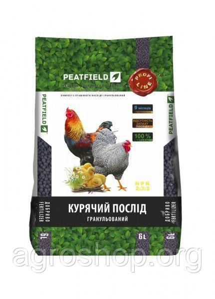 ЗРУЧЕННЯ ГАРОВИРОВАНЕ PEATFIELD КОМПОСТ З КУРИНОГО ПОМЕТА 6 Л