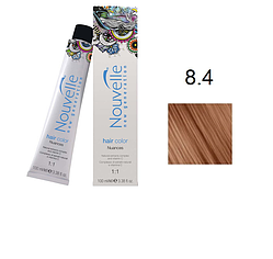 Фарба для волосся Nouvelle Hair Color 8.4 світлий мідно-русявий 100 мл, фото 1