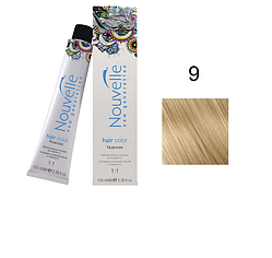 Фарба для волосся Nouvelle Hair Color 9 світлий блондин 100 мл, фото 1