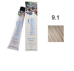 Фарба для волосся Nouvelle Hair Color 9.1 попелястий блондин 100 мл, фото 1
