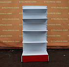 Торгові пристінні (односторонні) стелажі «Рос» 200х90 см, подіум 60 см., Б/у, фото 2