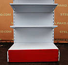 Торгові пристінні (односторонні) стелажі «Рос» 200х90 см, подіум 60 см., Б/у, фото 7