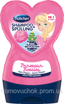 Дитячий шампунь і кондиціонер Bübchen Shampoo & Spülung 2in1 Prinzessin Rosalea 230 мл
