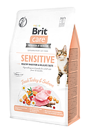 Brit Care Cat GF Sensitive HDigestion&Delicate Taste для вибагливих кішок індичкою і лососем 0.400 кг