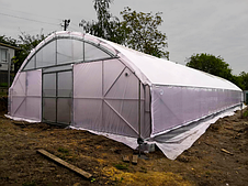 Фермерські теплиці "Екстра 8" один і два шари плівки завширшки 8м