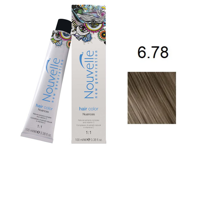 Фарба для волосся Nouvelle Hair Color 6.78 кварц 100 мл