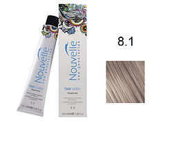 Фарба для волосся Nouvelle Hair Color 8.1 світло-русявий попелястий 100 мл, фото 1