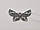 Срібна брошка Метелик з фіанітами. 9532, фото 3