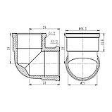 Куточок Thermo Alliance Forte 1/2" ВВ хром SF368H15, фото 2