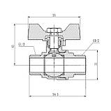 Кран кульовий SD Forte 1/2" НР для води (метелик) SF606W15, фото 3