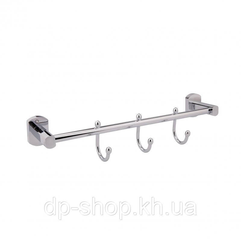 Тримач для рушника Qtap Liberty 3 гачки 365 мм QTLIBCRM11543 Chrome, фото 1