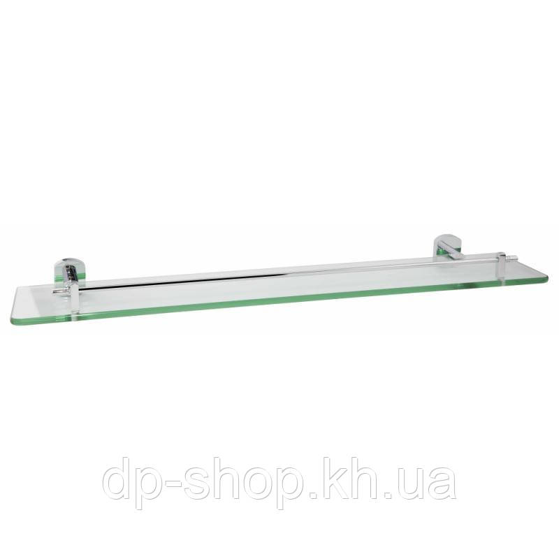 Полиця універсальна Qtap Liberty скляна 600 мм QTLIBCRM1153 Chrome, фото 1
