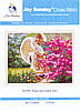 Набір для вишивання за нанесеною на канву схемою  "Angel and maple leaf".AIDA 14CT printed , 57*47 см, фото 3