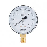 Манометр Icma 1/4" 0-10 барів, нижнє під'єднання No244