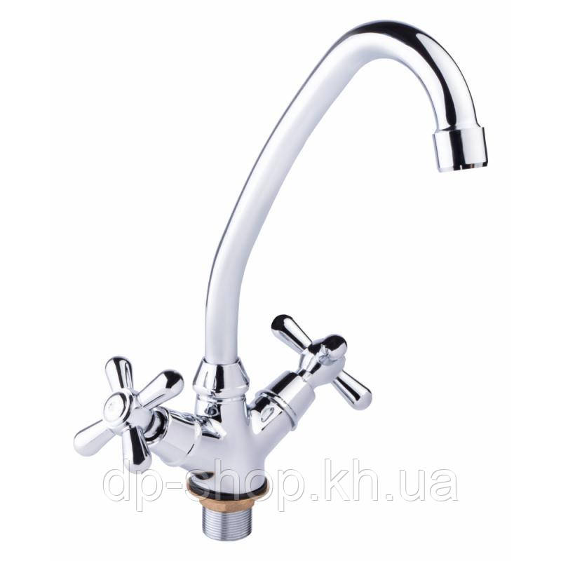 Змішувач для кухні Lidz Dominox 271F двовентильний LDDOM271FCRM35535 Chrome, фото 1