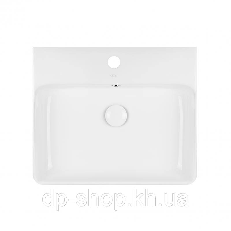 Раковина Qtap Nando 500х420х130 White з донним клапаном QT1211K404AW, фото 1