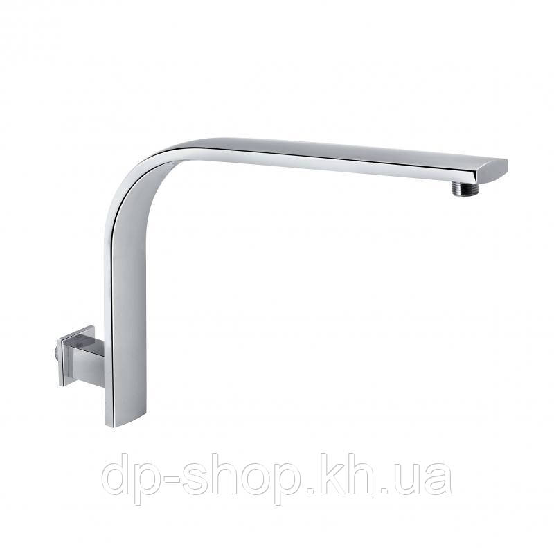 Кронштейн для верхнього душу Qtap Trubice 400 мм прямокутний QTTRB422NC Chrome, фото 1