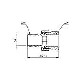 Згін "Американка" Thermo Alliance Forte 1/2" прямий SF190W15, фото 2