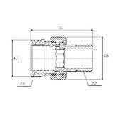 Згін "Американка" Thermo Alliance Forte 1" прямий SF190W25, фото 2