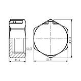 Заглушка Thermo Alliance Forte 1/2" ВР хром  SF352H15, фото 2