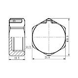 Заглушка Thermo Alliance Forte 1/2" НР хром SF353H15, фото 2