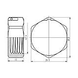 Заглушка SD Forte 3/4" НР хром SF353H20, фото 2